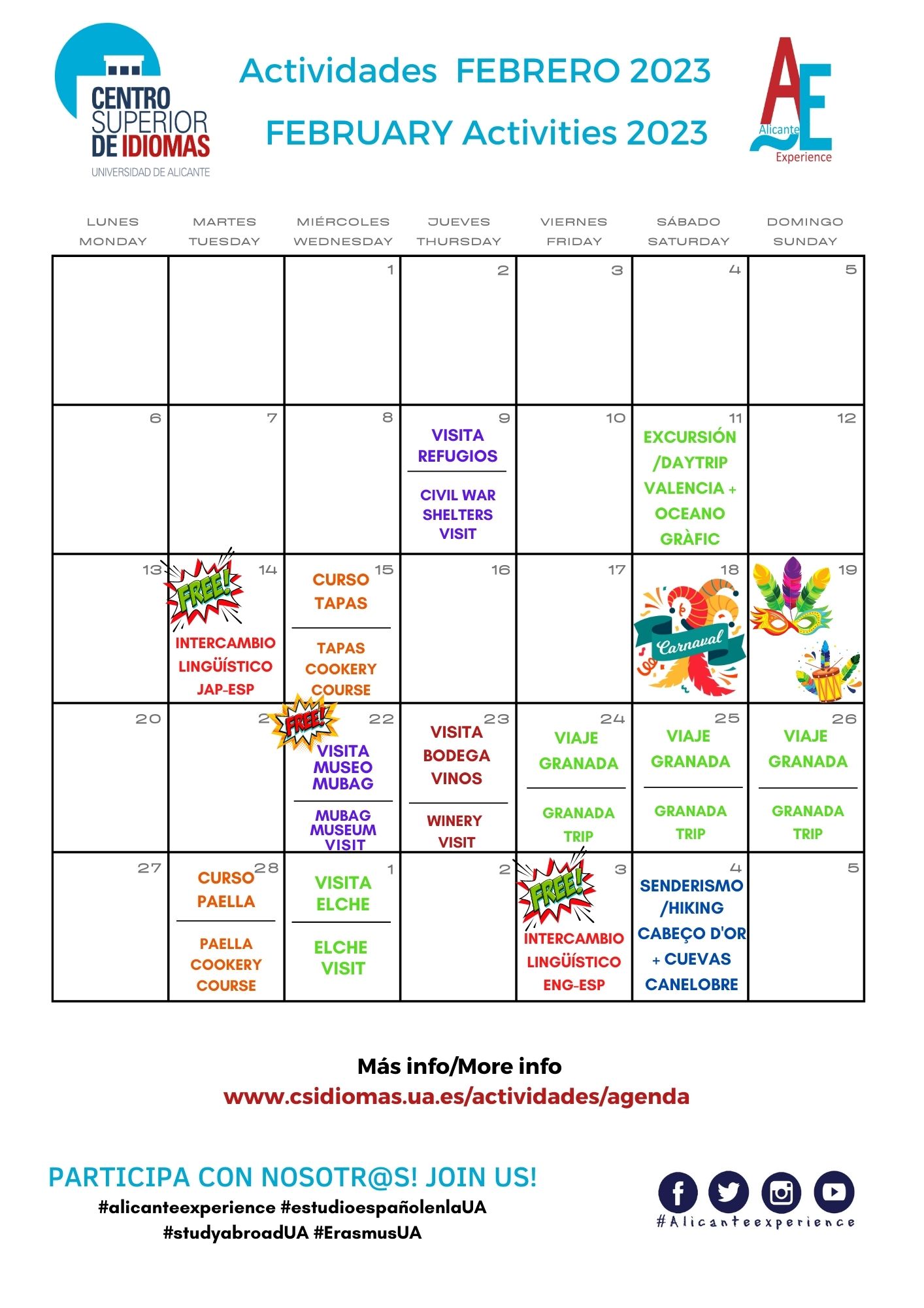 CALENDARIO FEB 23 1