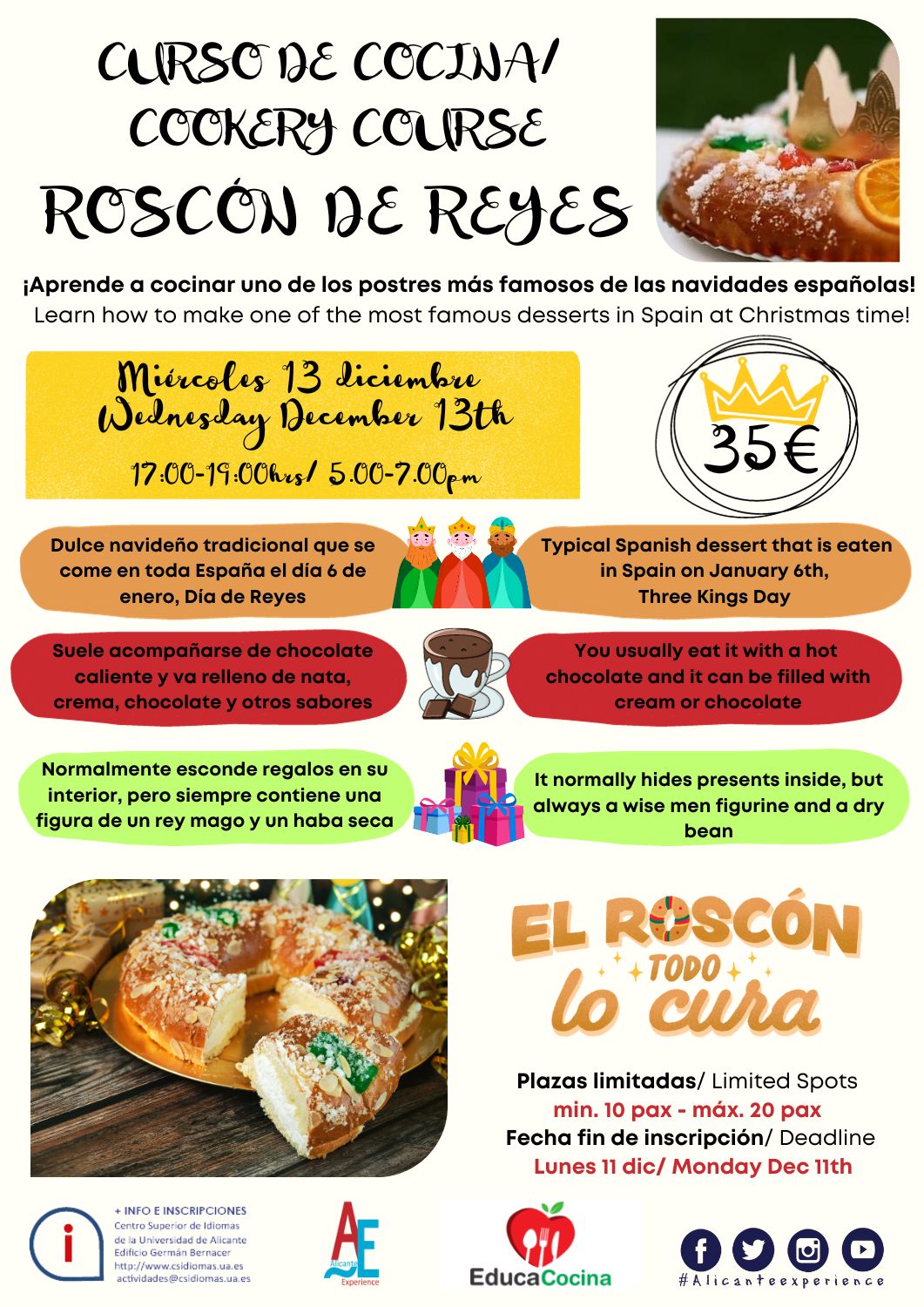 CURSO DE COCINA ROSCÓN REYES