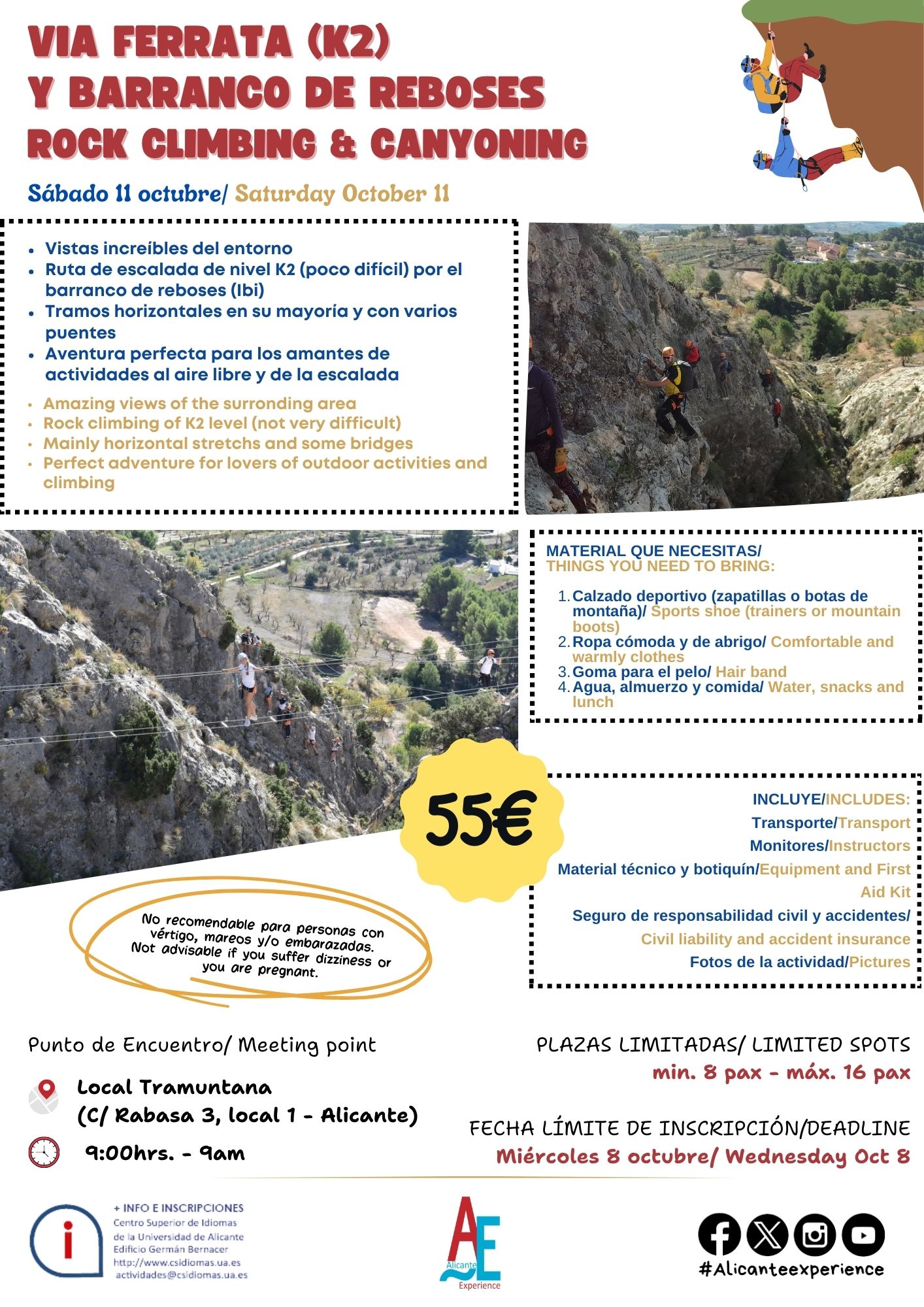 VIA FERRATA Y BARRANCO